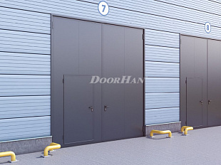 Промышленные распашные ворота Doorhan с сендвич-панелью 3400x2700