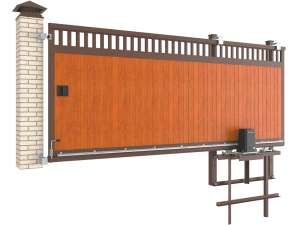 Автоматические откатные ворота Дорхан под дерево SLG-A, 4100х3200